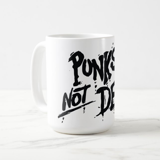 Taza De Café Punks no muertos - Mug 15 oz (Anverso izquierdo)