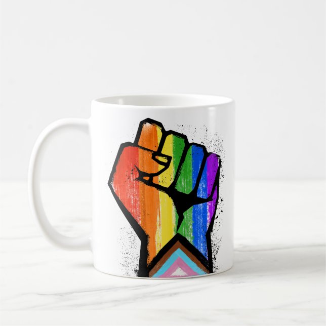 Taza De Café Puño de Orgullo Progresista (Izquierda)