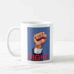 Taza De Café Puño de Trump. Lucha Lucha Lucha