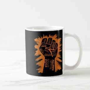 Taza De Café Puño Poderoso Mano Inspirando Líderes Negros Histo