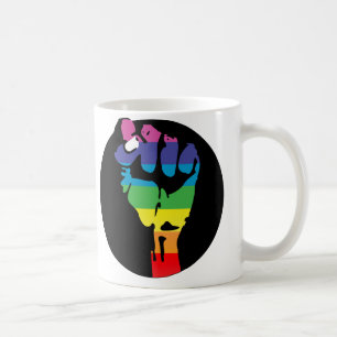 Taza De Café puños del arco iris de la furia