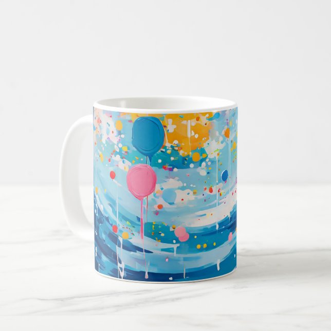 Taza De Café Puntas de puntos coloridas salpicaduras (Anverso izquierdo)
