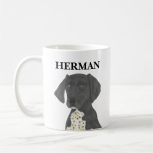 Taza De Café Puntero de cortometrajes en alemán blanco y negro