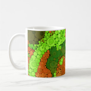 Taza De Café puntillismo perfecto círculos pintados a mano redo