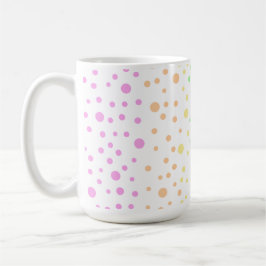 Taza De Café Punto de polca arcoiris personalizado