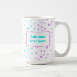 Taza De Café Punto de polca arcoiris personalizado