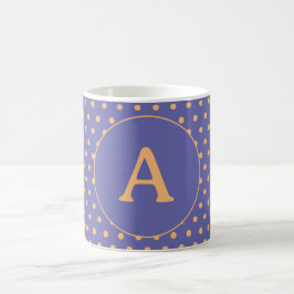 Taza De Café Punto de Polka de Peach Peach Peach de monograma m