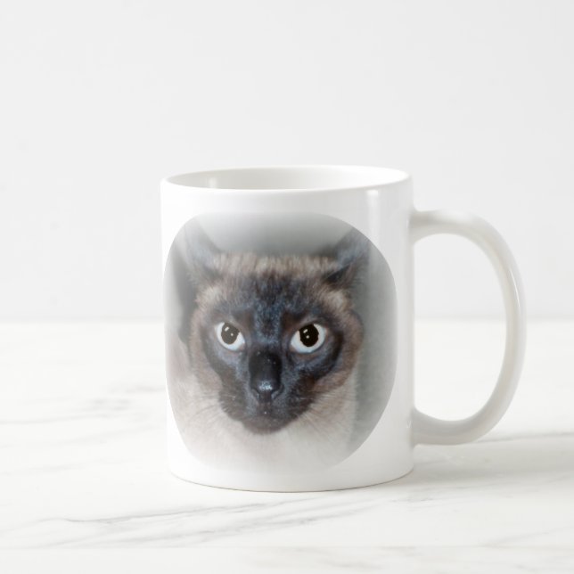 Taza De Café ¡Punto del chocolate SIAMÉS no hago, las MAÑANAS! (Derecha)