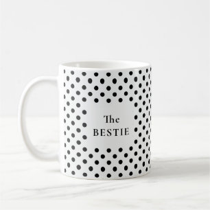 Taza De Café Punto negro y blanco La MEJOR AMIGA