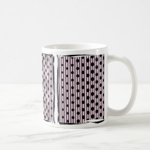 Taza De Café Punto rosa y negro Patrón moderno
