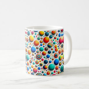 Taza De Café Puntos abstractos retro geométrico