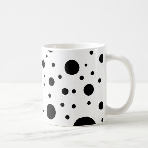 Taza De Café Puntos Aleatorios en Blanco y Negro