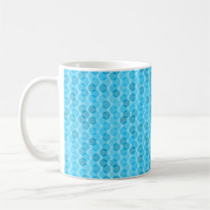 Taza De Café puntos azules claros y turquesas superpuestos