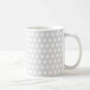 Taza De Café Puntos blancos en gris pálido