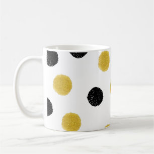 Taza De Café Puntos caóticos de oro: Esplash vintage.