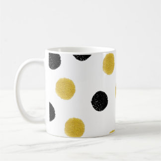 Taza De Café Puntos caóticos de oro: Esplash vintage.