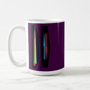 Taza De Café Puntos de Arte Moderno y flechas sobre fantasma mo