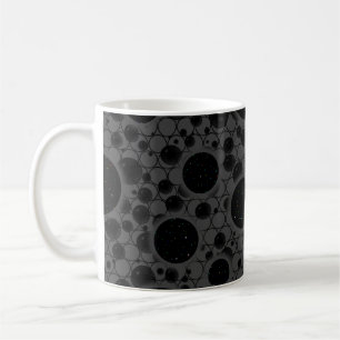 Taza De Café Puntos de burbuja espacial - Negro