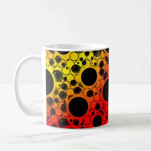 Taza De Café Puntos de burbuja espacial - OYR arcoiris (Izquierda)