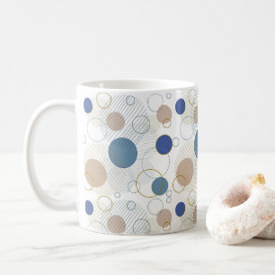 Taza De Café Puntos de color de arena y playa azul