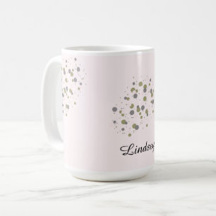Taza De Café Puntos de Confeti Con Nombre