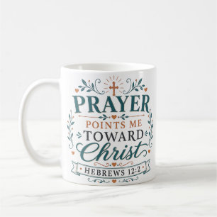 Taza De Café Puntos de oración me dirigen hacia Cristo Cita cri