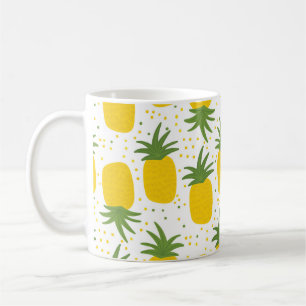 Taza De Café Puntos de piña: diseño de frutas de verano