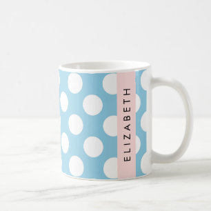 Taza De Café Puntos de Polka Azul, Patrón de Punto de Polka, Su