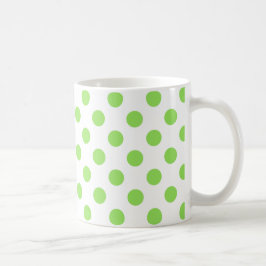 Taza De Café Puntos de polka blanco y limón