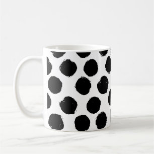 Taza De Café Puntos de Polka con rostros de gato: Viñeta juguet