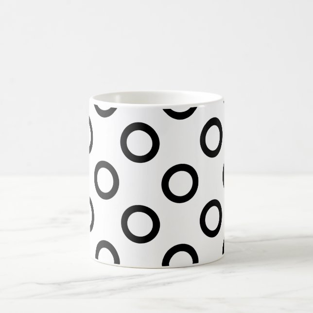 Taza De Café 🌀 puntos en movimiento: Mug redonda en el círculo (Centro)