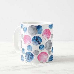 Taza De Café Puntos grises azules rosados