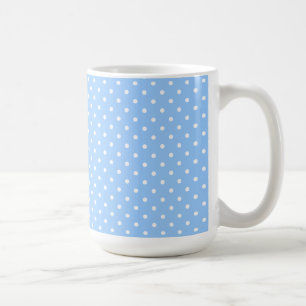 Taza De Café Puntos Mug/Blue & White Polka