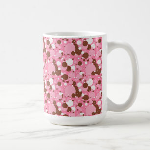 Taza De Café Puntos napolitanos 02 BARRO rosado oscuro-15oz de