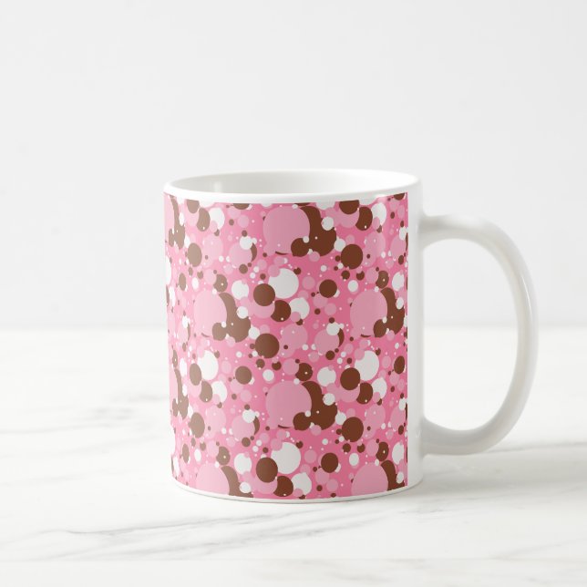 Taza De Café Puntos napolitanos 02 BOMBA DE CAFÉ rosado oscuro- (Derecha)