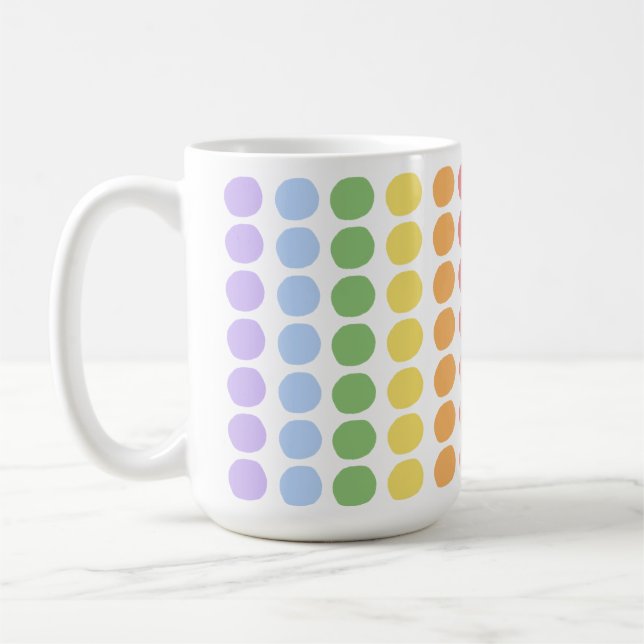 Taza De Café Puntos Pastel (Izquierda)