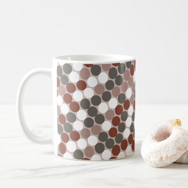 Taza De Café Puntos retro (Con donut)