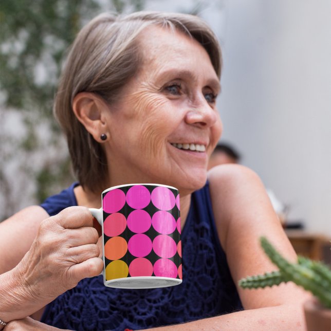 Taza De Café Puntos rosados y Naranjas (Subido por el creador)