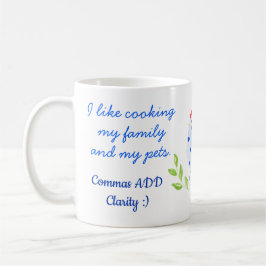 Taza De Café Puntuación divertida Grammar Mug Commas Mug