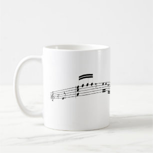 Taza De Café Puntuación musical
