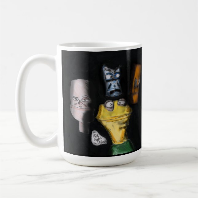 Taza De Café Puppets in the dark ( Erica Crooks puppet art ) (Izquierda)