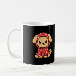 Taza De Café Puppy de Navidad con Pijama de Navidad
