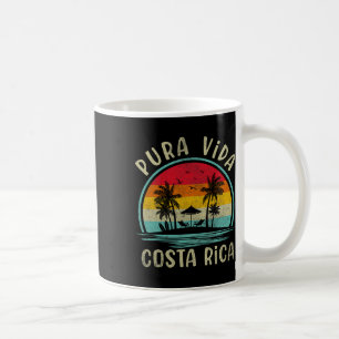 Taza De Café Pura Vida Beach Costa Rica Palm Tree Family Summer