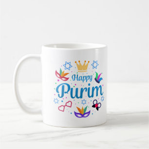 Taza De Café Purim feliz - Chag Purim Sameach