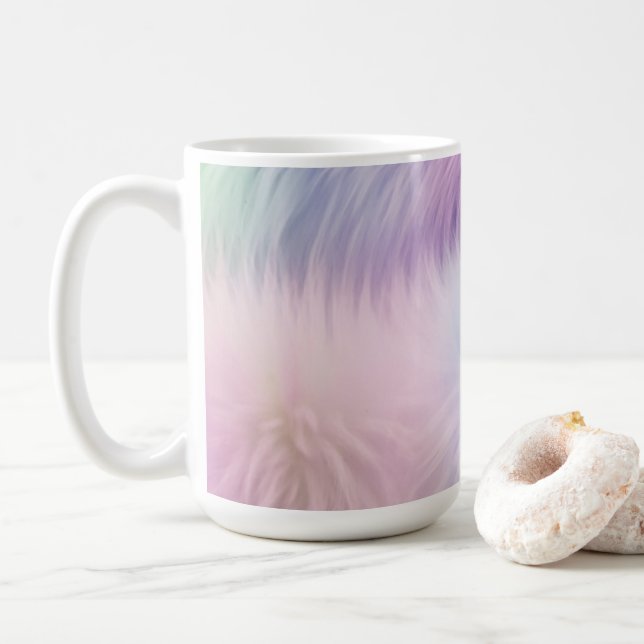 Taza De Café Puro arcoiris pastel (Con donut)