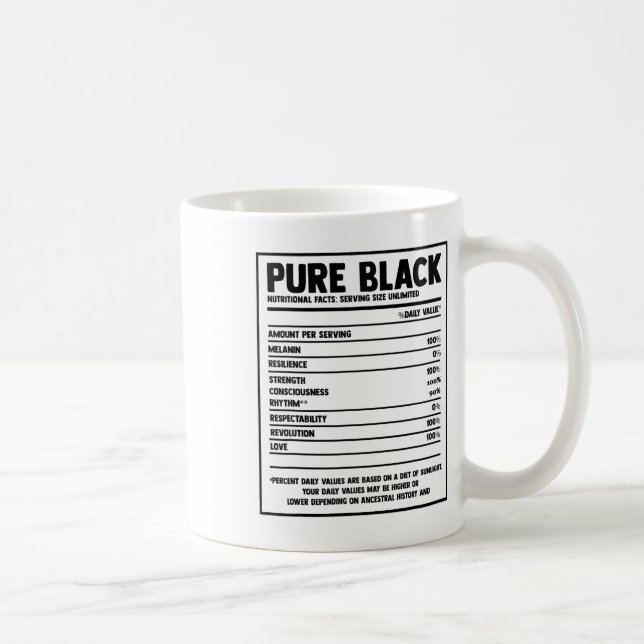 Taza De Café Puro hecho de nutrición negro Mes de historia negr (Derecha)