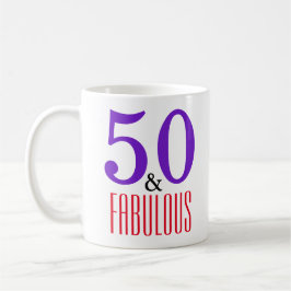 Taza De Café Purple 50 y Fabulous Gift