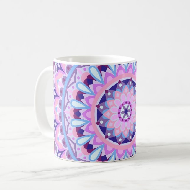 Taza De Café Purple Base Mandala Mug (Anverso izquierdo)