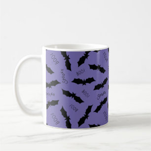 Taza De Café Purple Bats Halloween