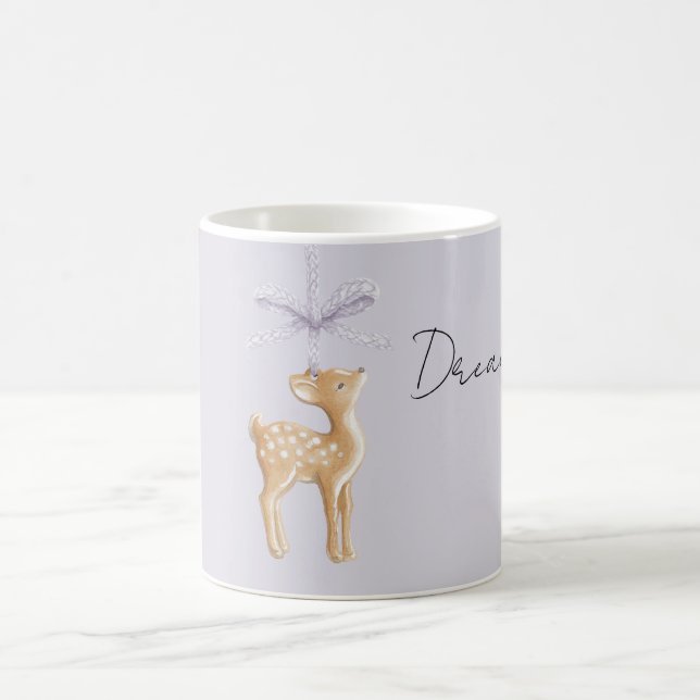Taza De Café Purple Bow Deer (Centro)
